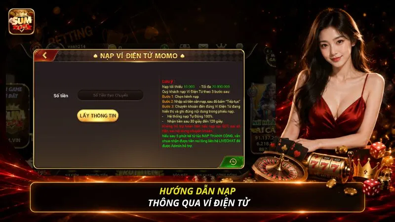 Hướng dẫn nạp thông qua ví điện tử